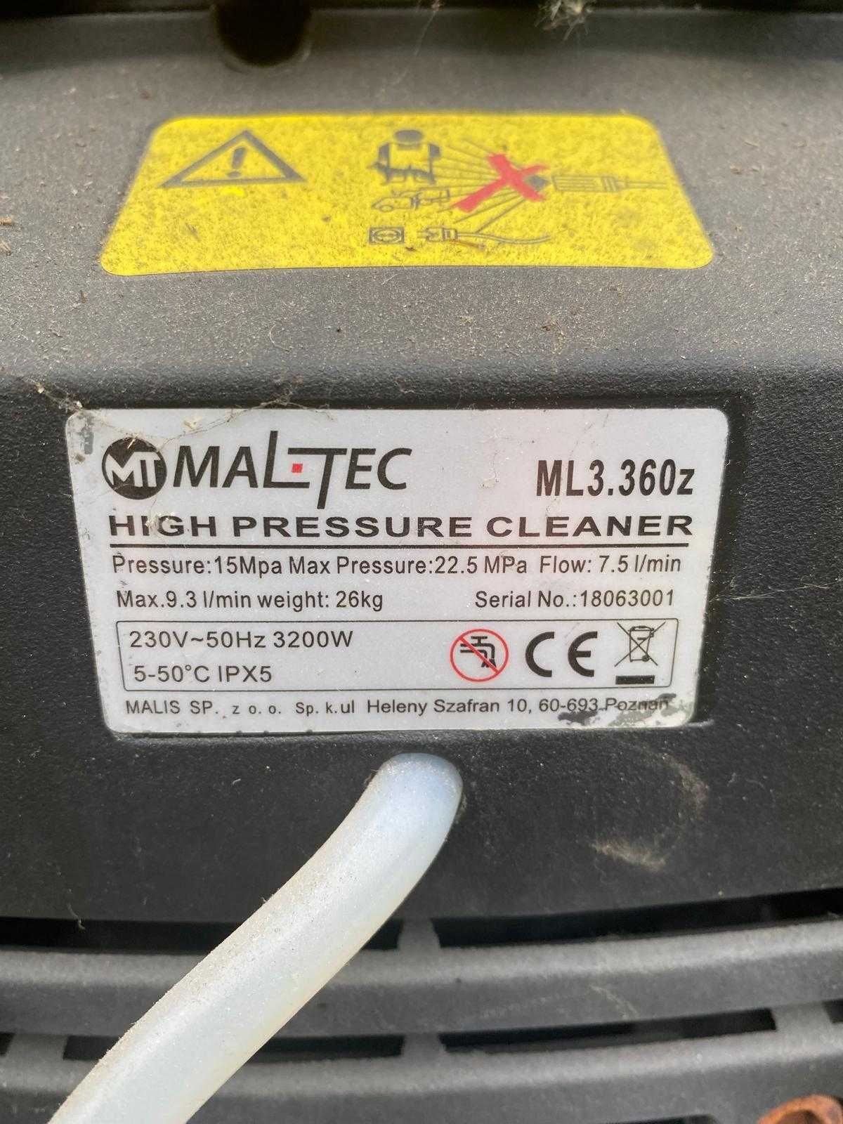 Myjka ciśnieniowa MALTEC ML3.360Z ciśnienie max 225 AT, moc 3200W