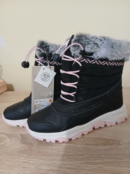 Термочобітки,зимове взуття для дівчинки,розмір 33.
