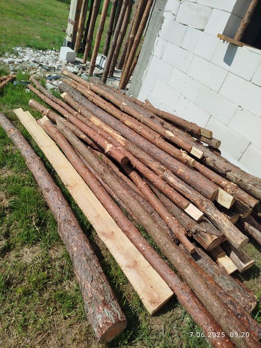 Stemple budowlane 3 metry 150 sztuk, kliny