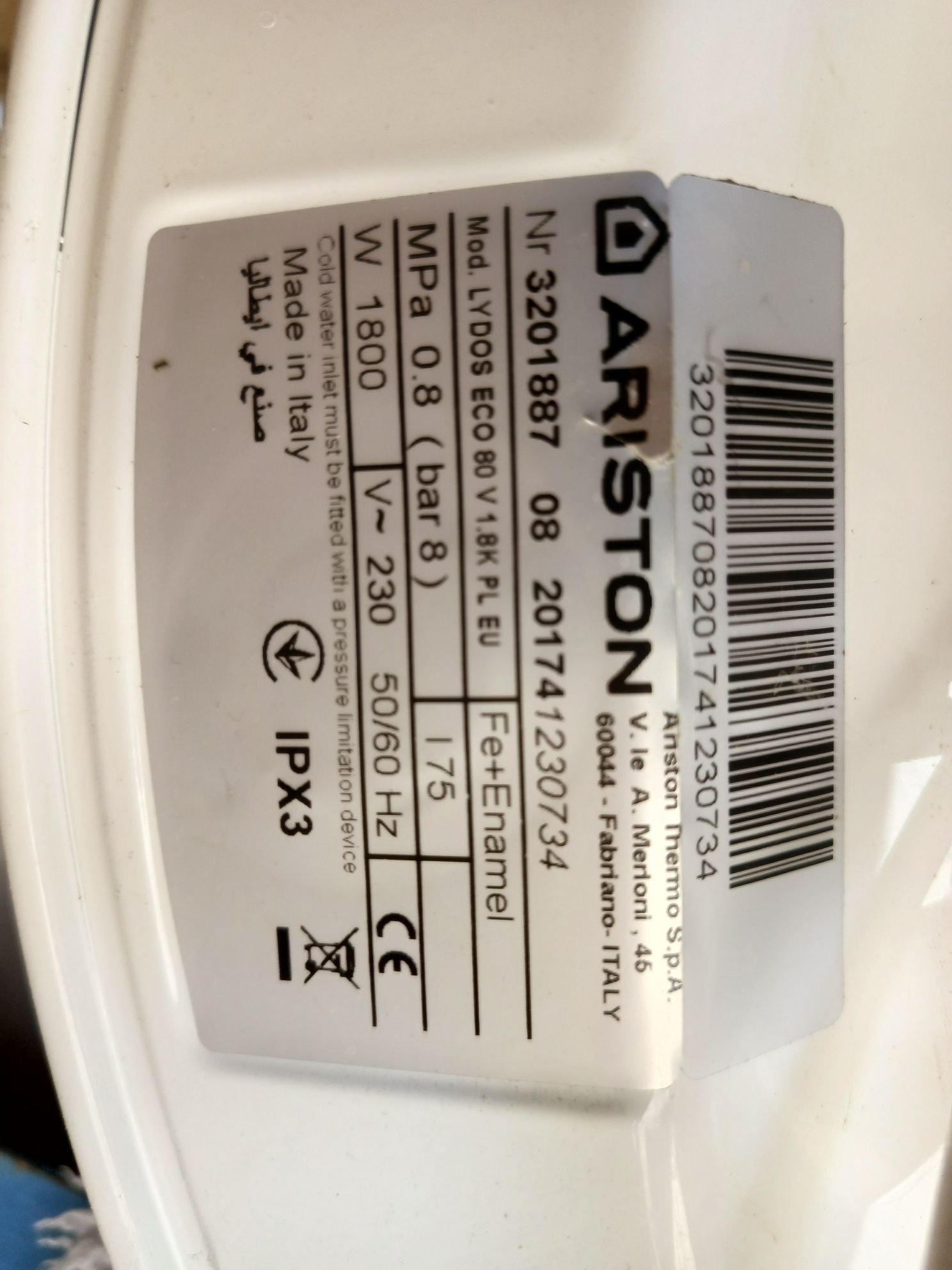 Bojler elektryczny Ariston lydos eco