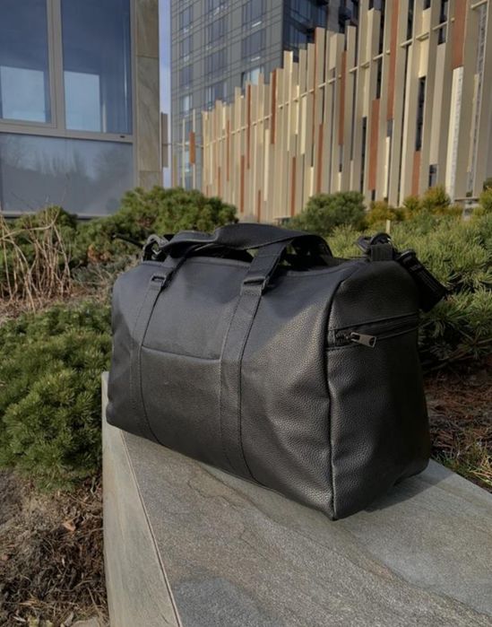 Мужская кожаная сумка через плечо, дорожная, спортивная, в спортзал