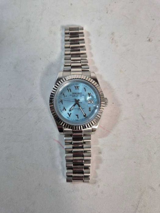 Zegarek SeikoMod - Arabic numerals, Ice blue (automat) + pudełko