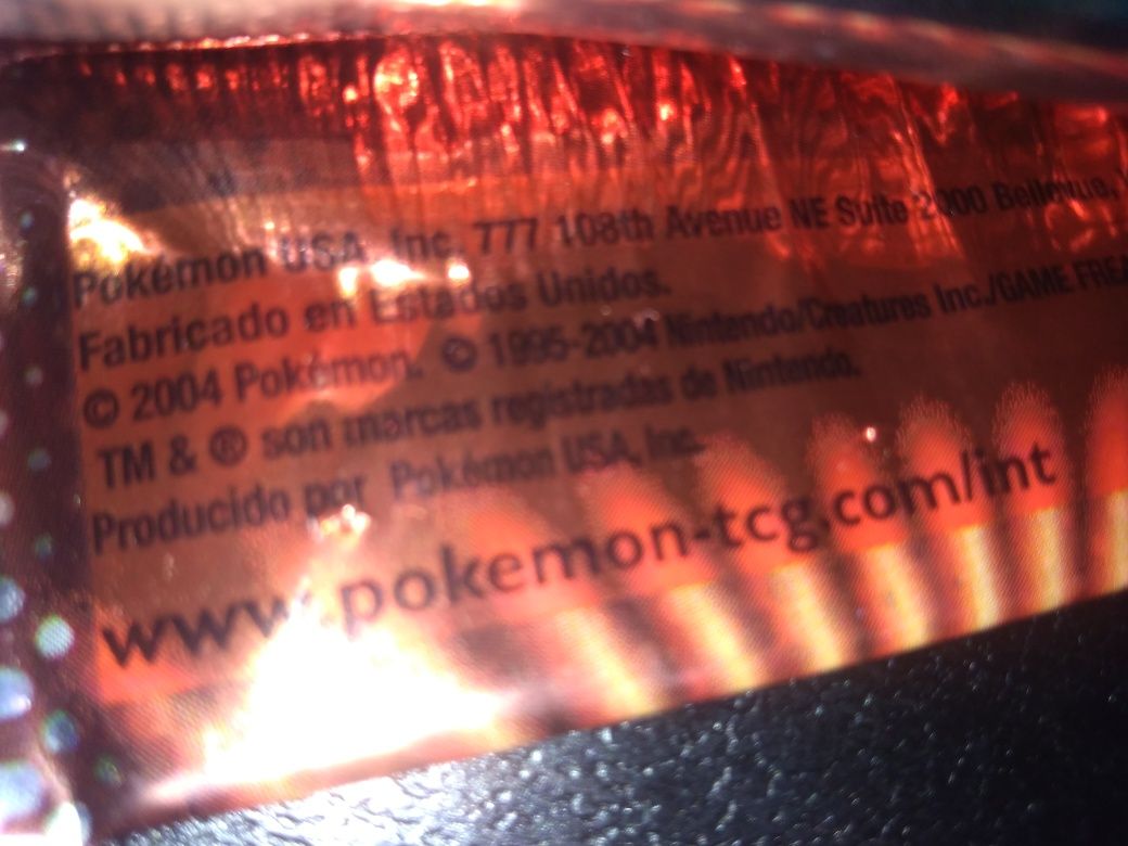 2004 antigo booster Pokémon edição espanhola