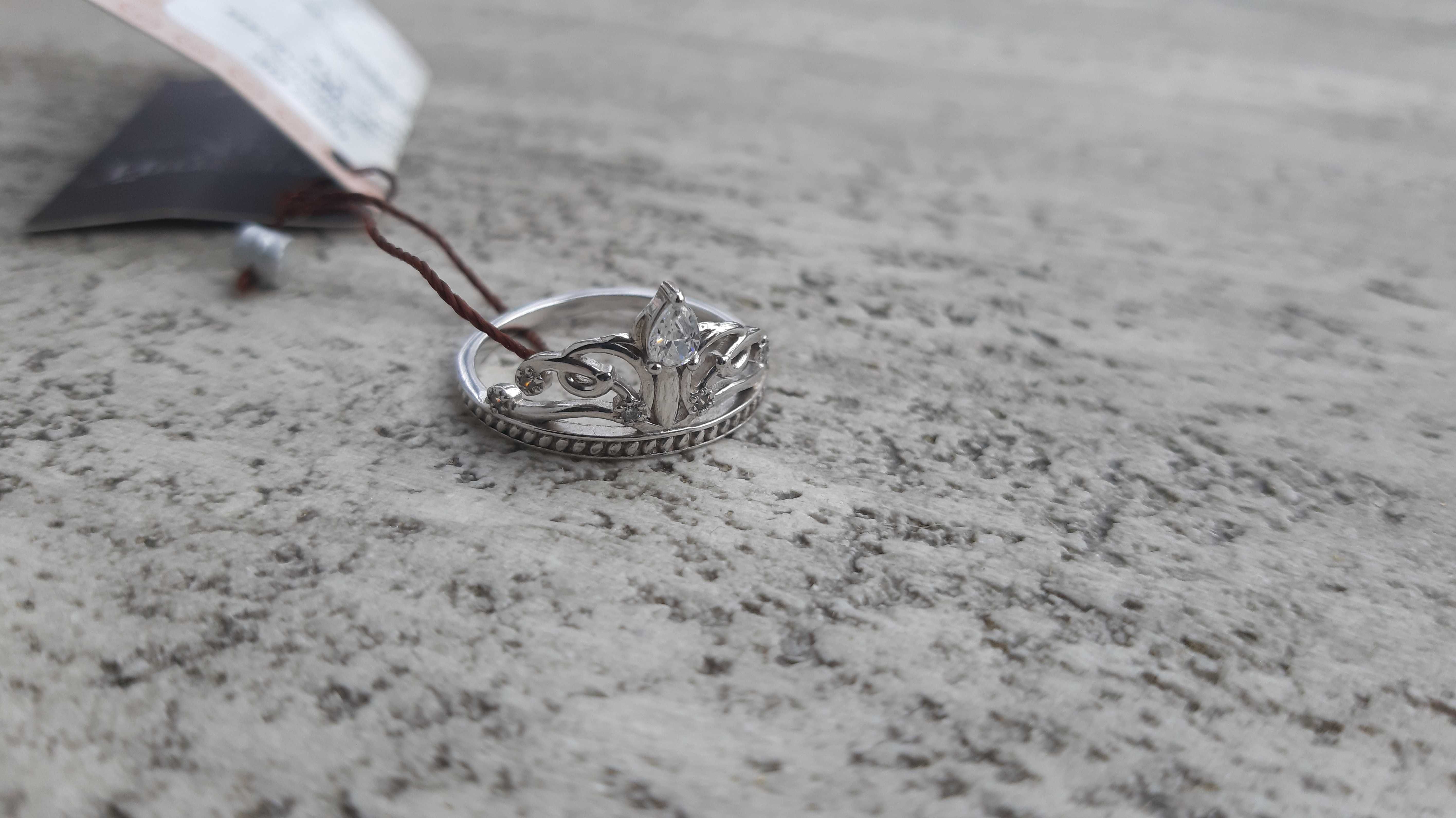 новое серебряное кольцо корона серебреный век 18 размер 925