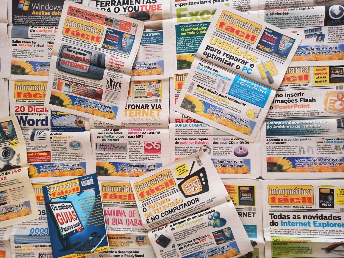 (Para Coleção) - Jornal "Informática Fácil" + CD'S de Software