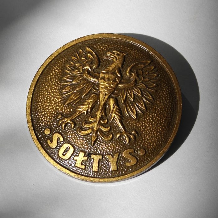 Odznaka ,,Sołtys" PRL orzeł w koronie sygnowana "W"