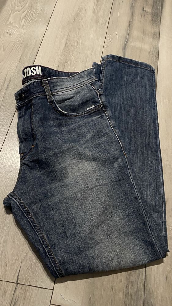 Spodnie Tom Tailor 33/32 JOSH Regular Slim męskie jeansy  granatowe