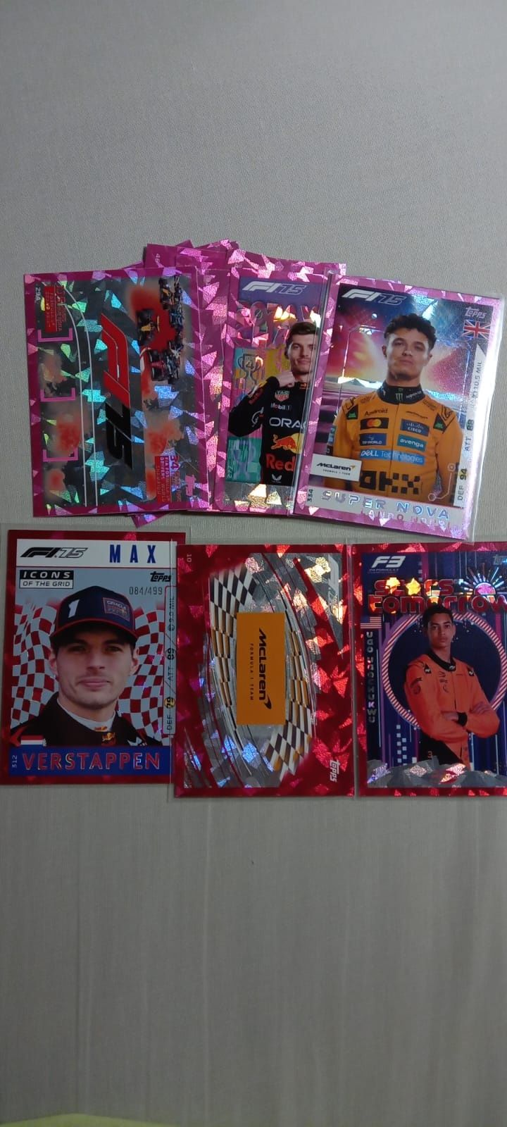 Cartas Topps F1 turbo attax 2025 paralelas