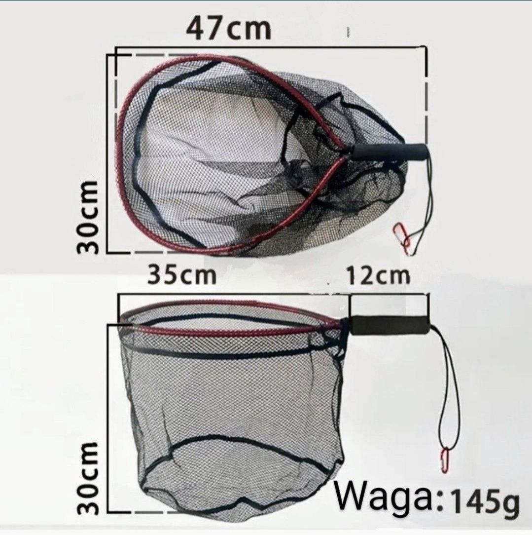Podbierak spinningowy wędkarstwo ryby siatka