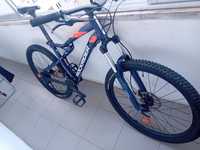 Bicicleta btt suspensão total  st 540 S 27,5" azul/laranja