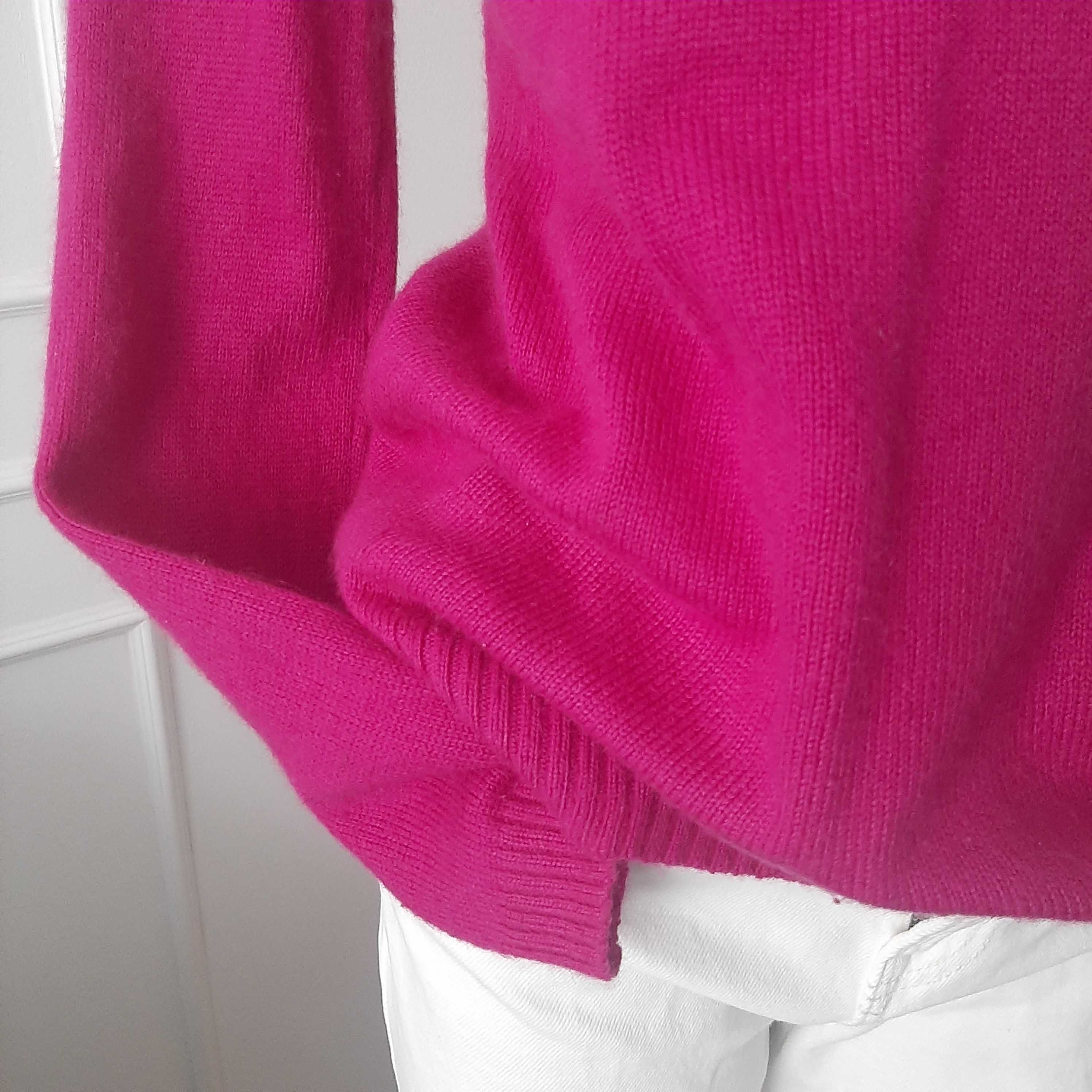 sweter fuksja angora must have