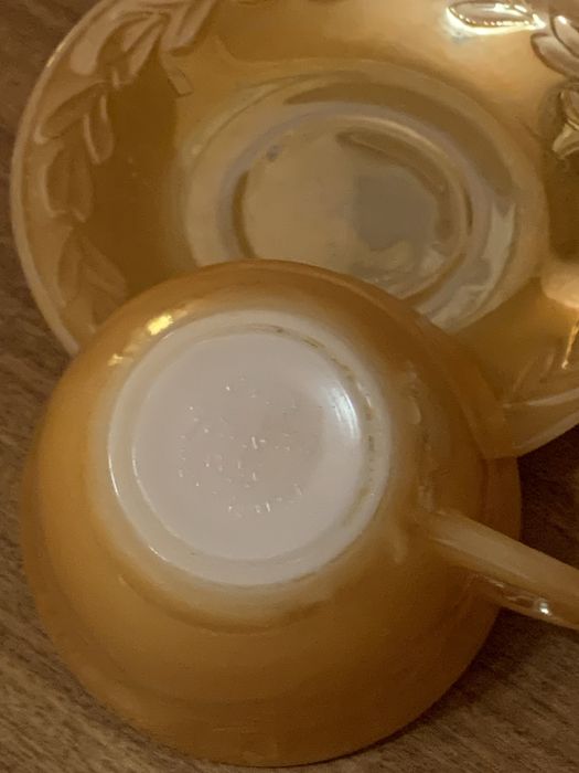 Chávena de chá e pires Fire Ware - USA