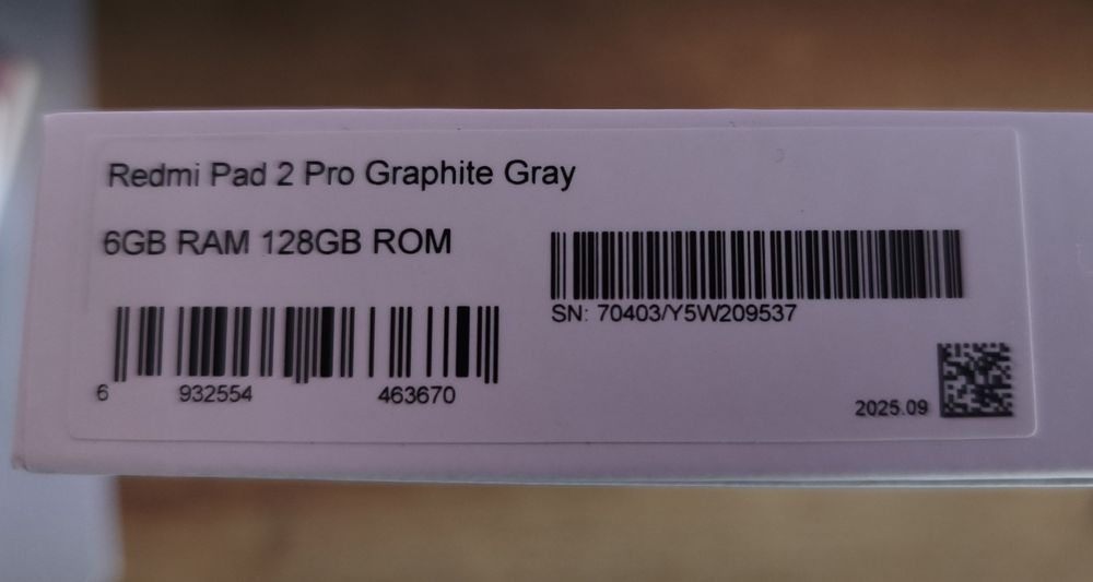 Tablet Xiaomi  Redmi pad 2 pro Graphite Gray.