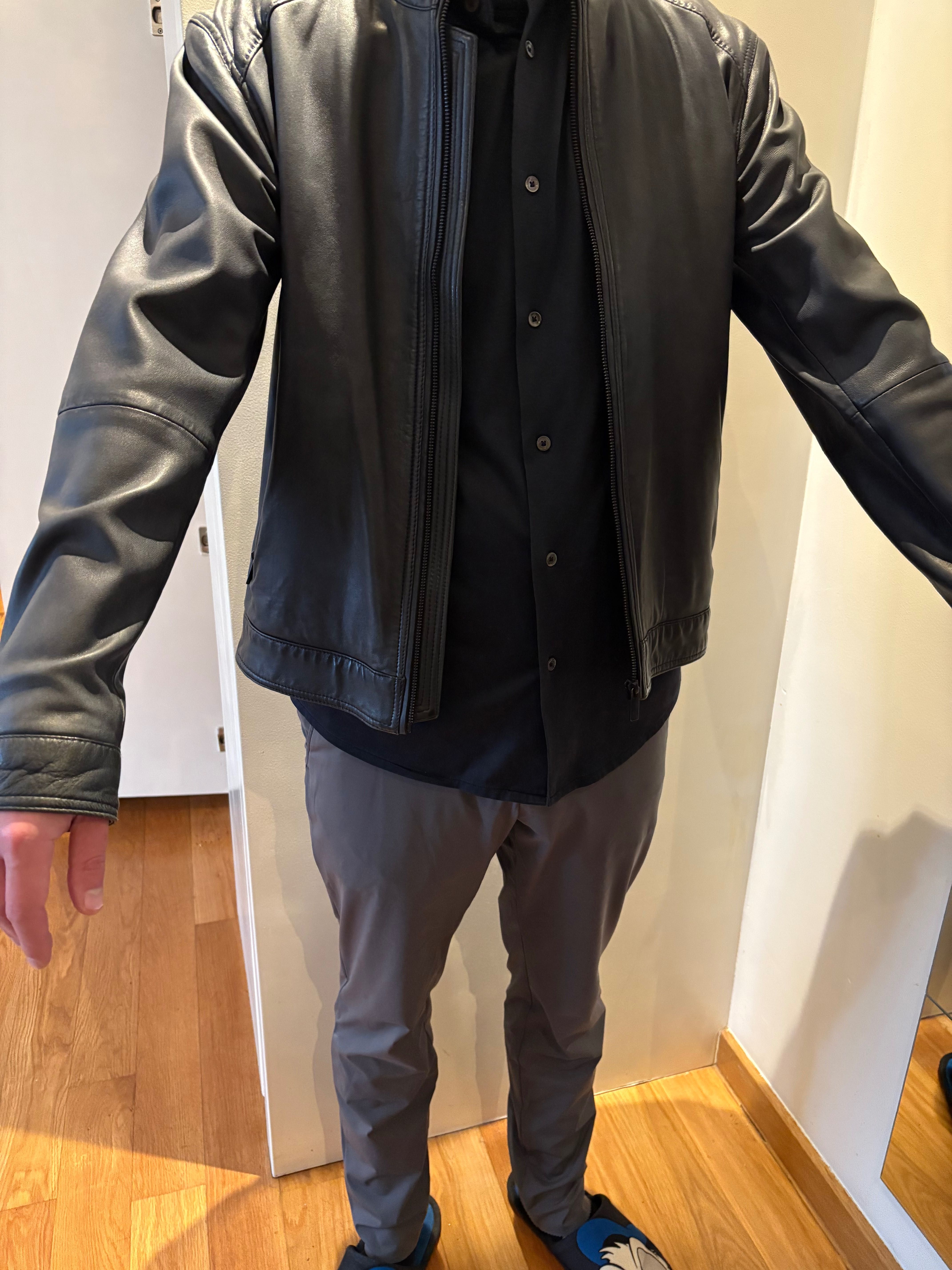 Blusão de pele / cabedal Massimo Dutti