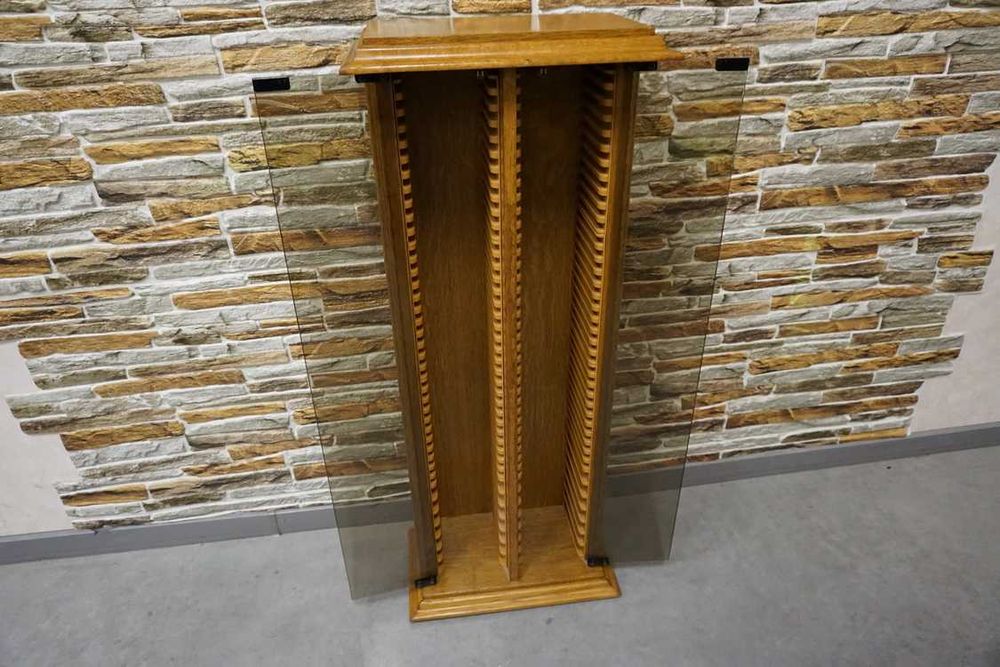 Szafka regał stojak na 94 płyty płyty cd dębowa szer. 40 cm  (d-969)