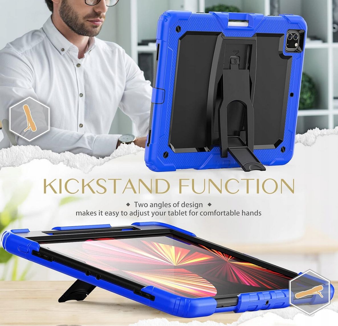 Etui Case Obudowa Ochronna do iPad Air 5/Air 4/Pro 11" z Paskiem Podst