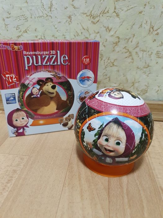3D 3д Пазл Маша та ведмідь медведь 72 елементи