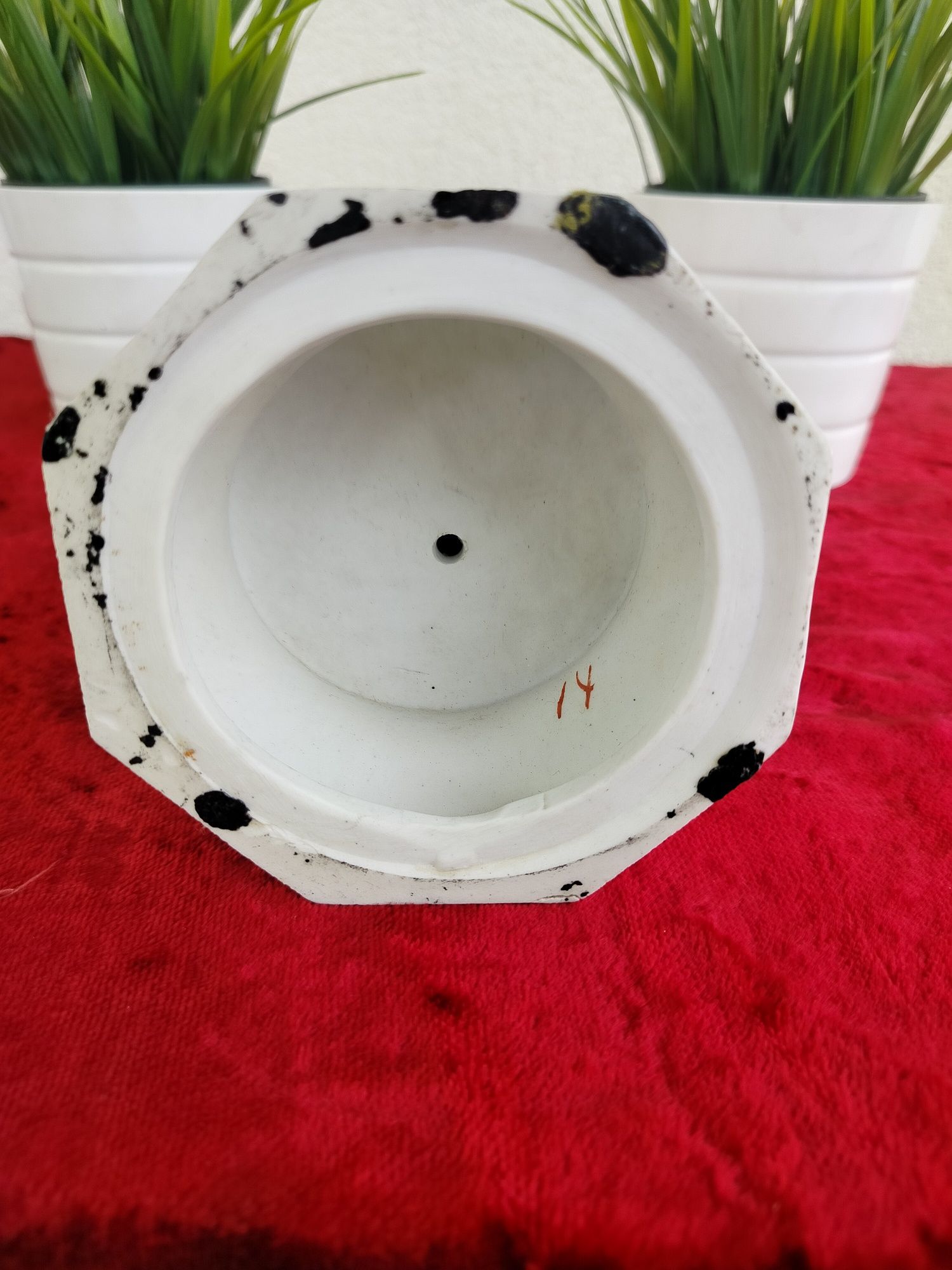 Stara biskwitowa figurka świętego Józefa z Dzieciątkiem Jezus porcelan