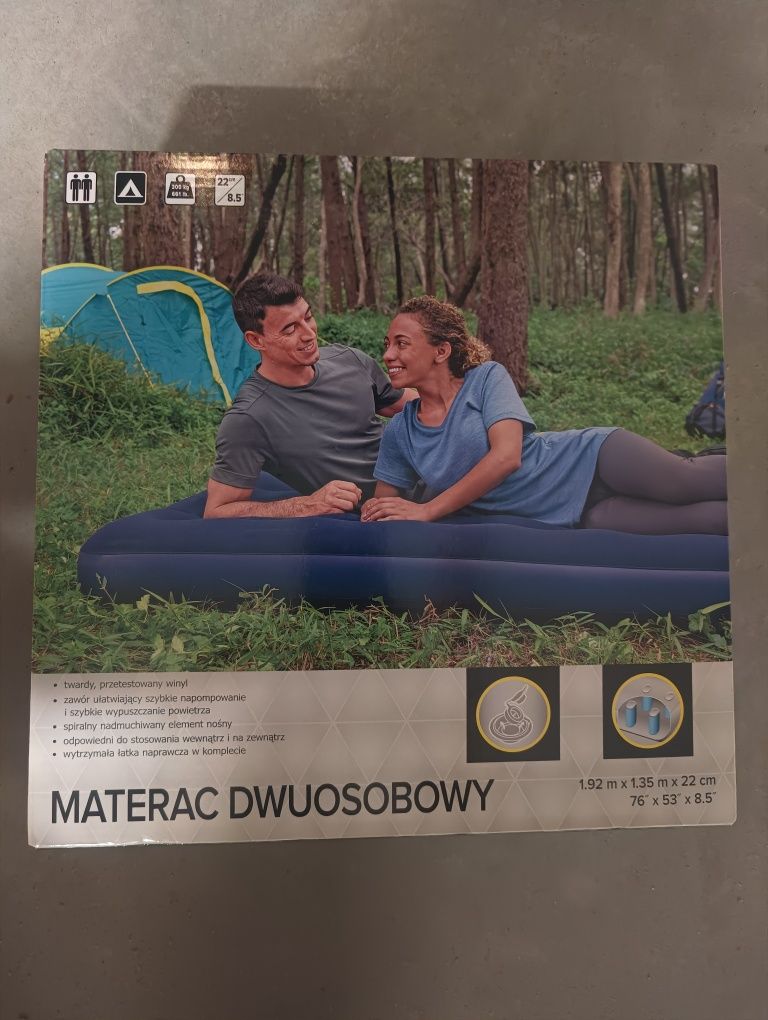 Materac dwuosobowy dla dzieci rodziny na plażę nowy