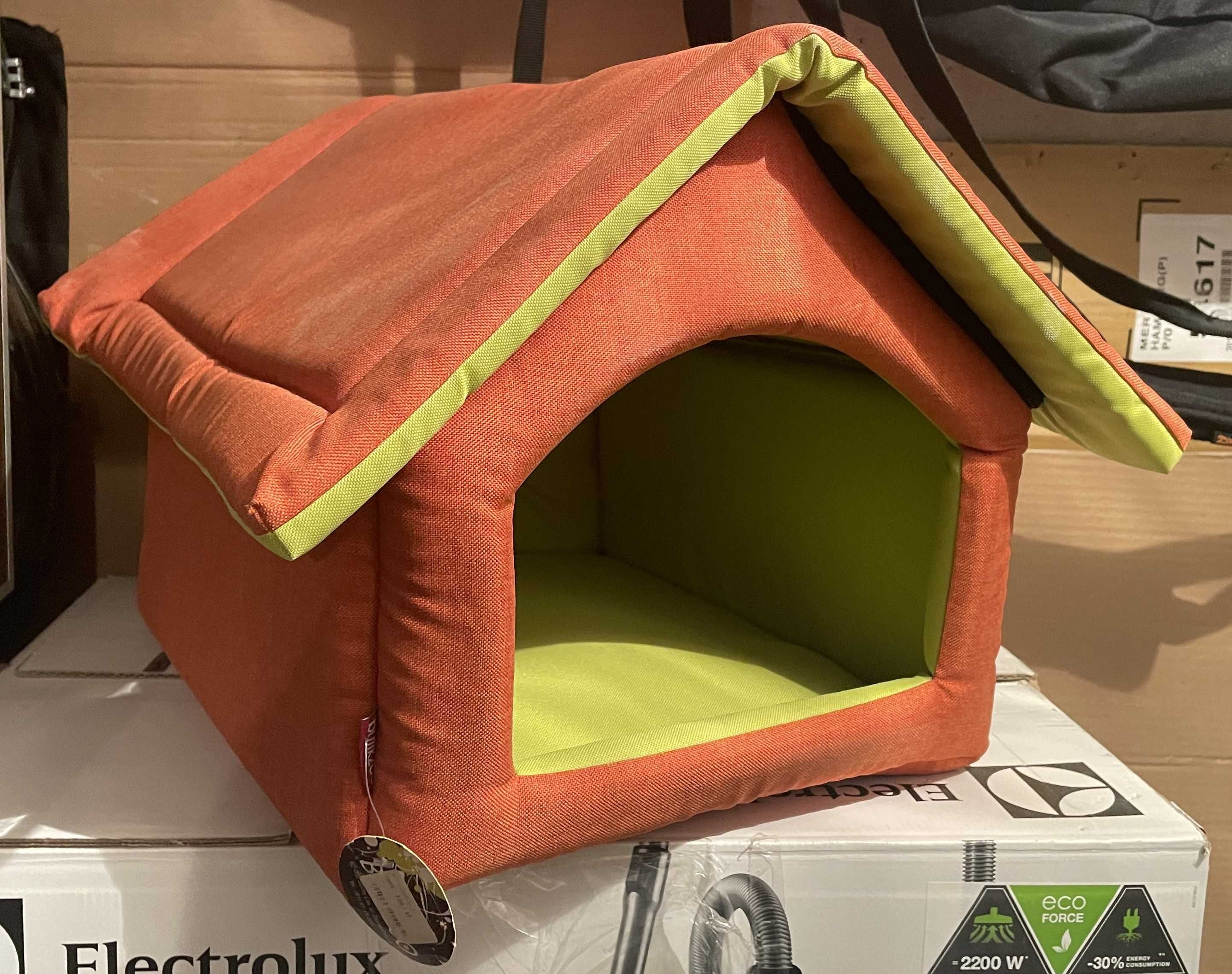 Fajny domek dla kota lub psa - miękki - kolor czerwony zielony