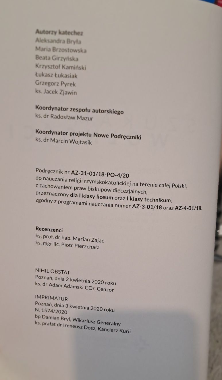 "Szukam Wolności" klasa 1 liceum i technikum, Wyd. Św.Wojciech