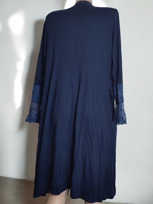 Комфортни халат Creative Mama з мереживом для вагітних та годуючих мам