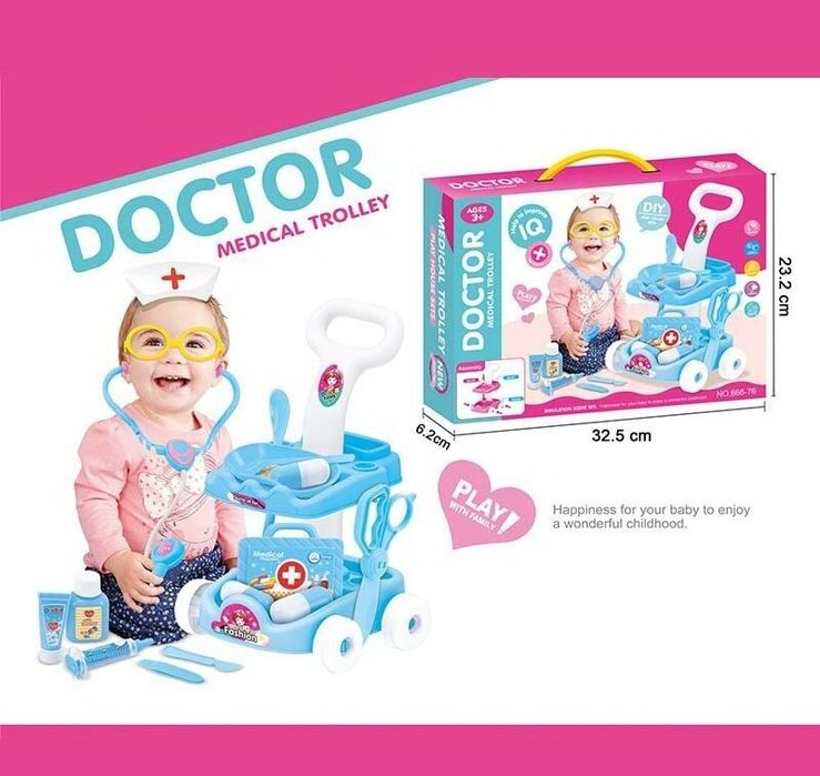 Игровой набор Доктора,стойка-каталка,инструменты.