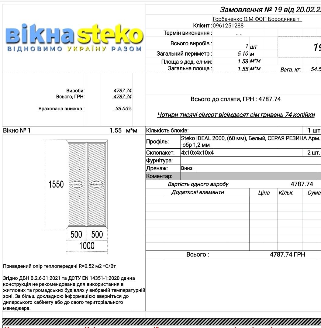 Вікно металопластикове