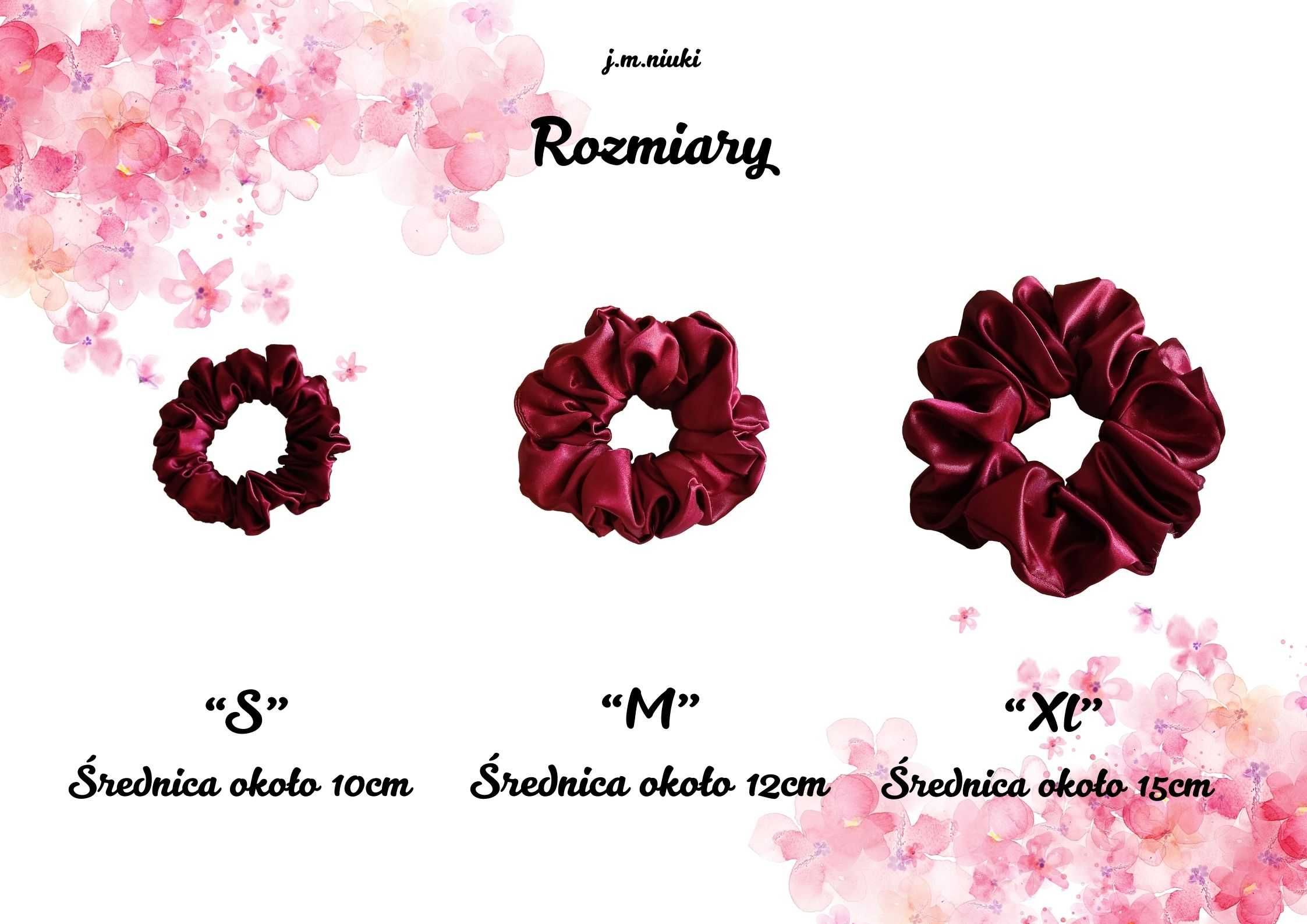 Scrunchie Owocki M, ozdobna gumka do włosów z wiskozy