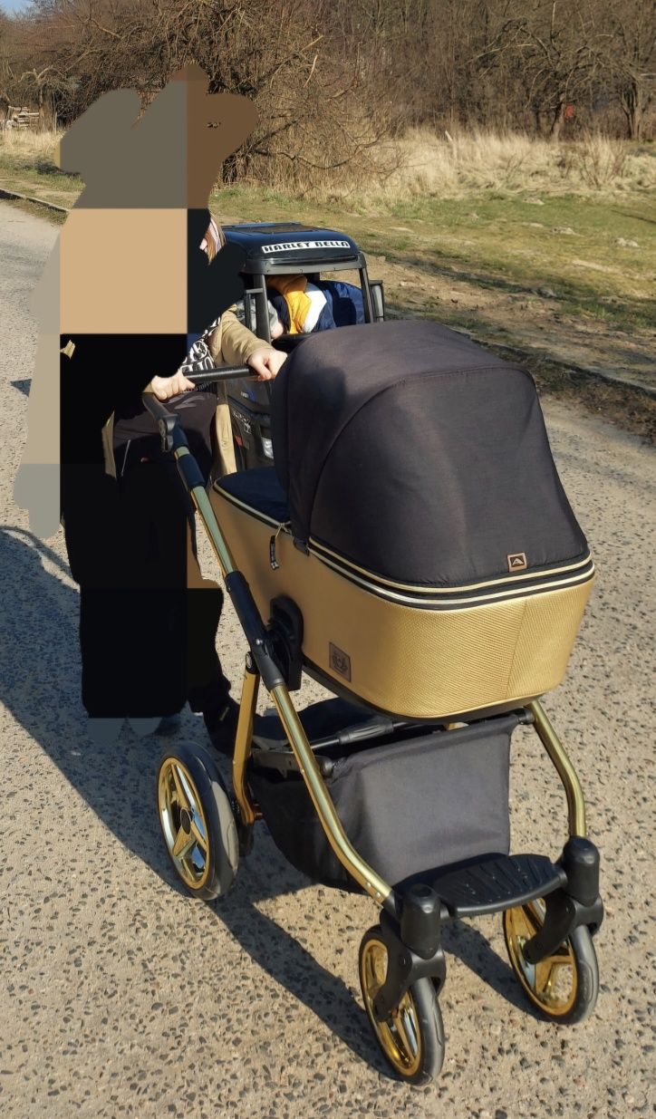 Wózek adamex reggio złoty 2w1