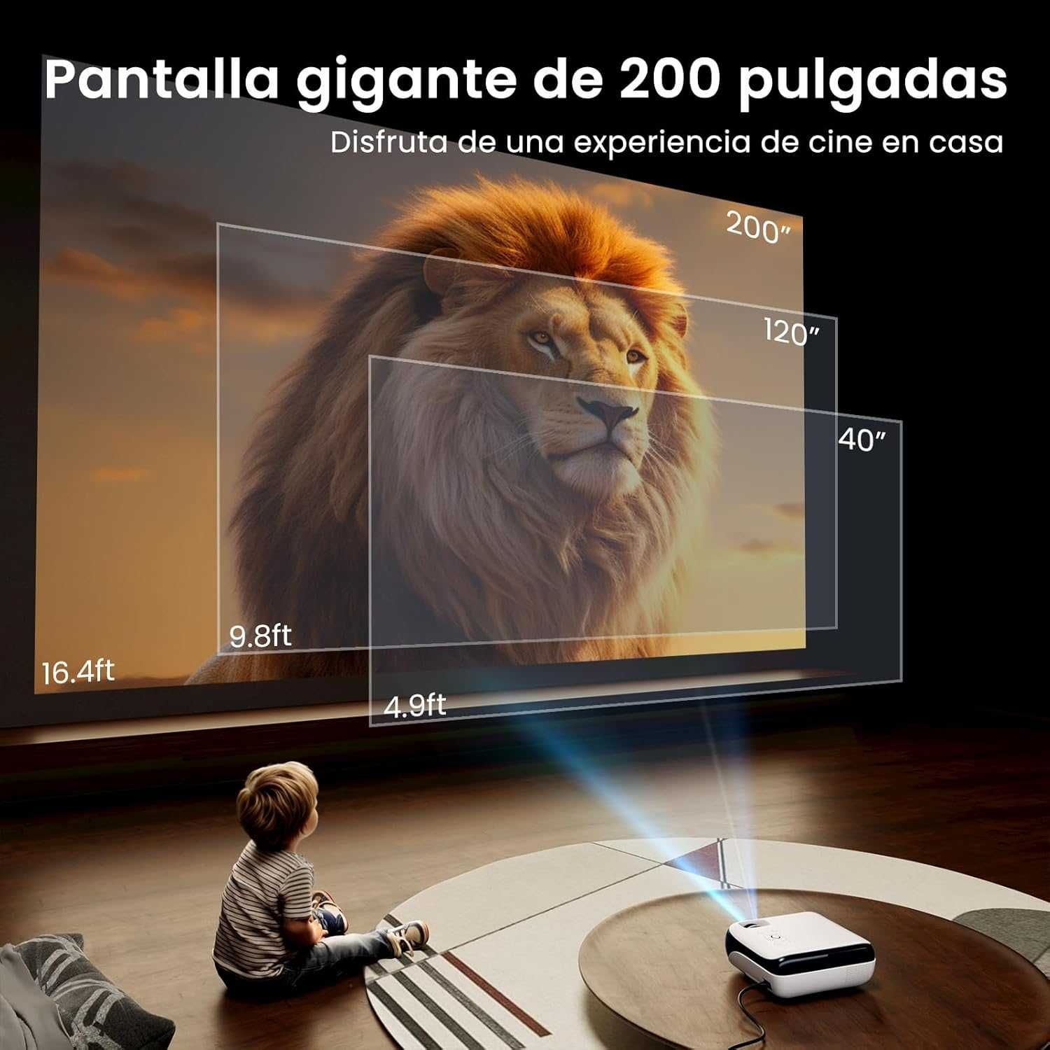 Mini projetor 4K com bluetooth