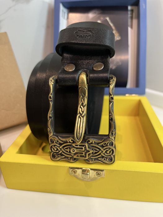 Подарунок для чоловіка, гаманець шкіра та латунь клямпа