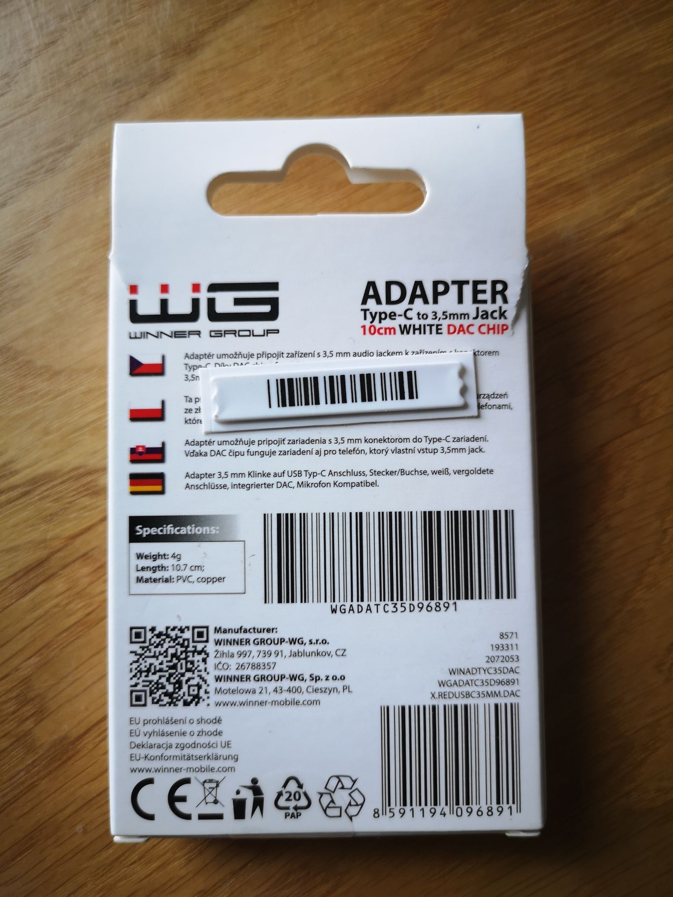 Adapter Type-C to 3,5 mm Jack