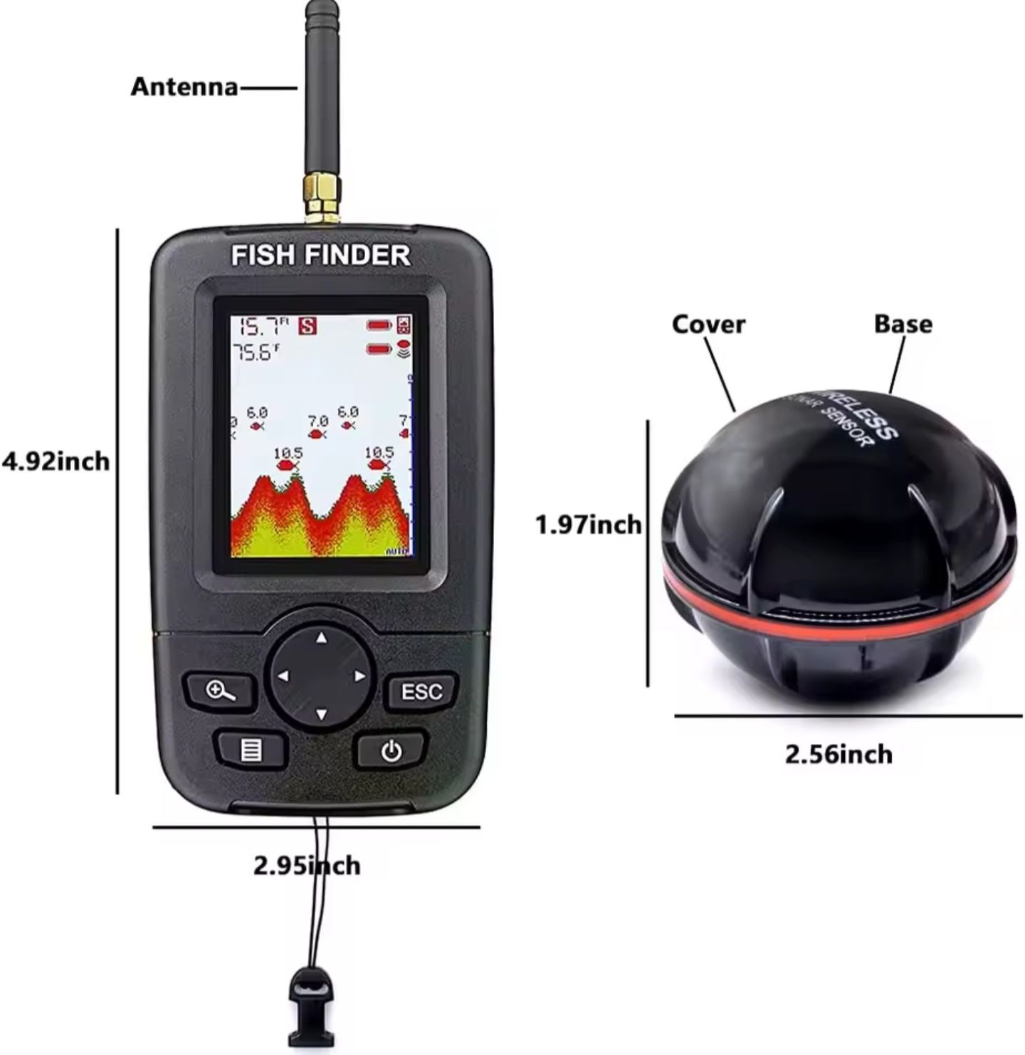 ECHOSONDA SONAR wykrywacz ryb bezprzewodowa  FISH FINDER