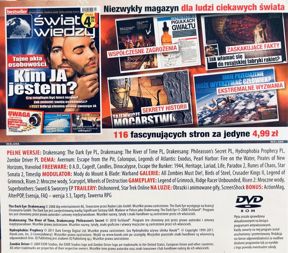Gry CD-Action 2x DVD nr 204: Drakensang, Hydrophobia