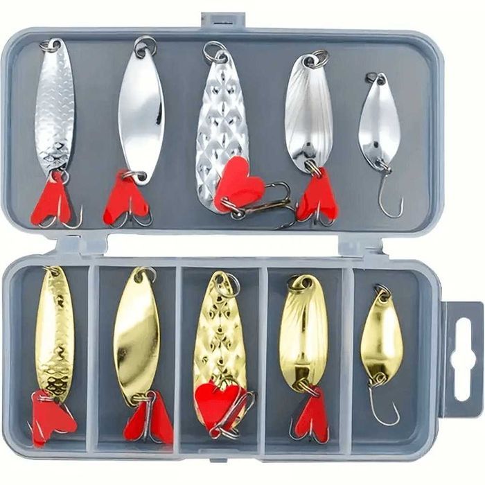Zestaw 10 błystek wahadłowych Sahido SHUTTLE KIT 10