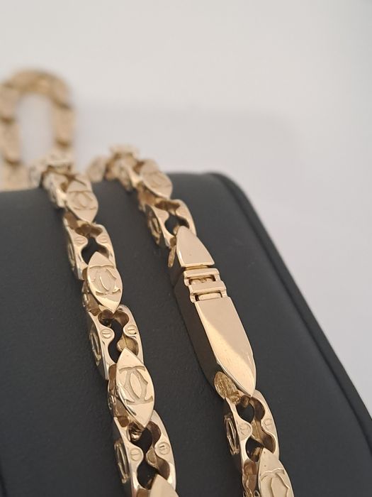 Złoty łańcuszek splot CARTIER 585