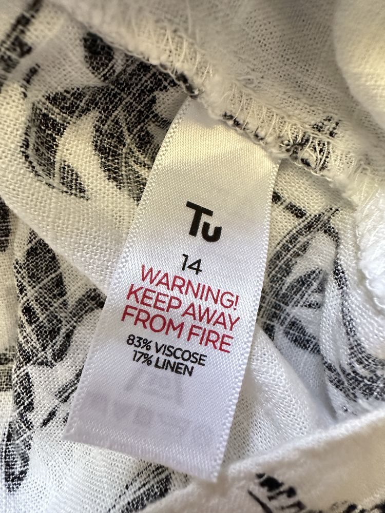 Bluzka z wiazanymi ramiaczkami wiskoza len
