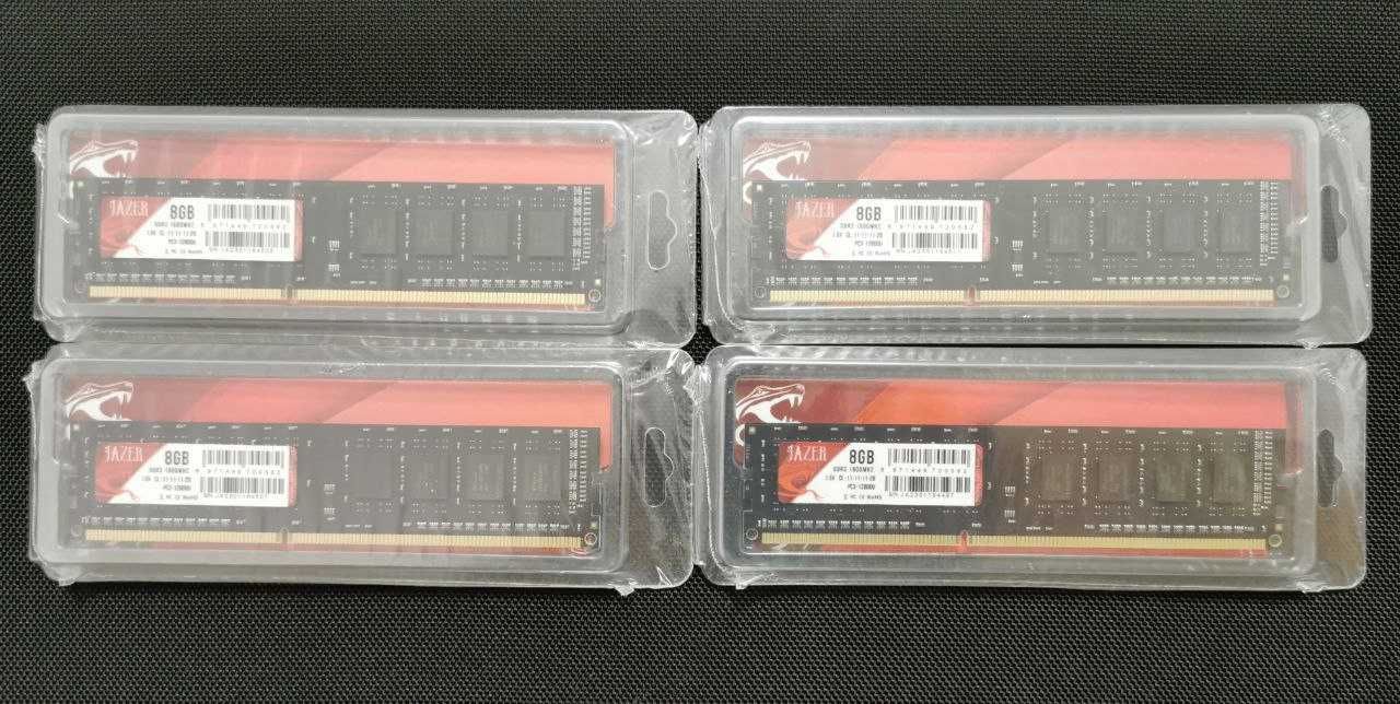 Оперативна пам'ять DDR3 Jazer 8 gb  1600 ghz (4 штуки) нова