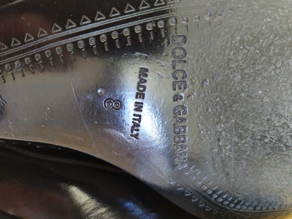 męskie półbuty lakierki czarne Dolce&Gabbana rozmiar 42