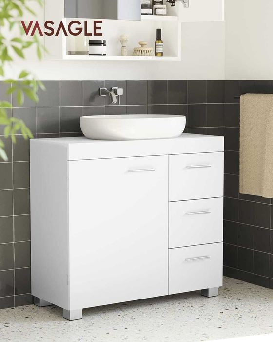 Nowa Szafka pod Umywalkę Biała 70cm z Szufladami / półka regał