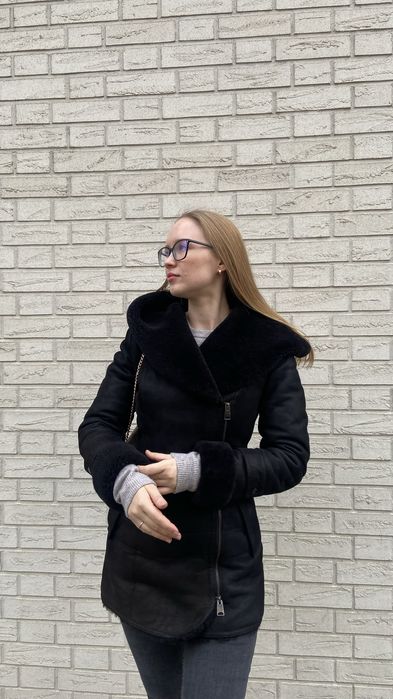 Stylowa damska kurtka skórzana z naturalnej owczej skóry