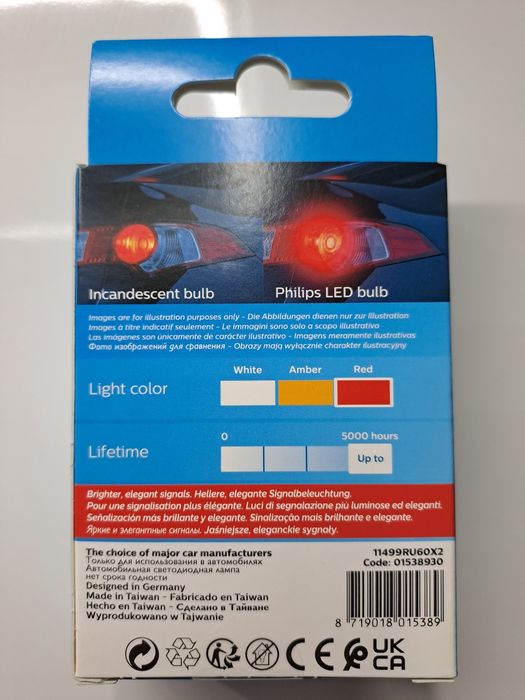 Lampadas LED P21/5W - Philips Ultinon Pro6000