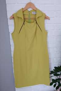 Sukienka limonkowa LOLALI 40L wesele imprezy komunia chrzest