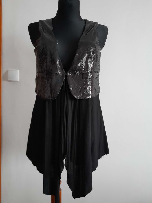 kamizelka/tunika cekinowa BIBA- święta, sylwester na 158 do 176cm S