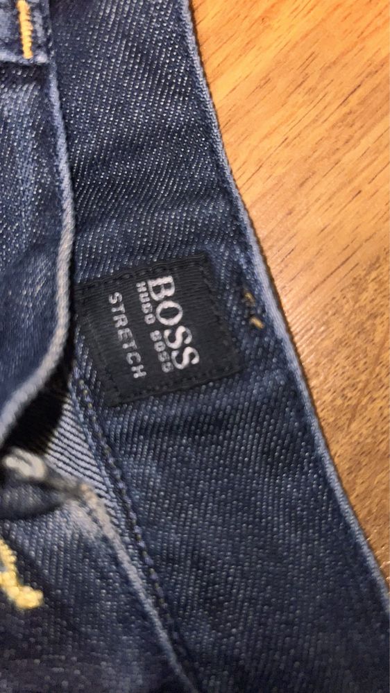 spodnie jeans męskie hugo boss stretch pas 86 cm dlugosc 109 cm