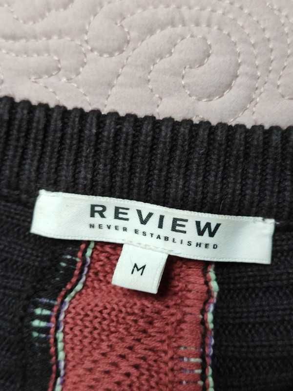 Sweter patchwork Review M bawełniany