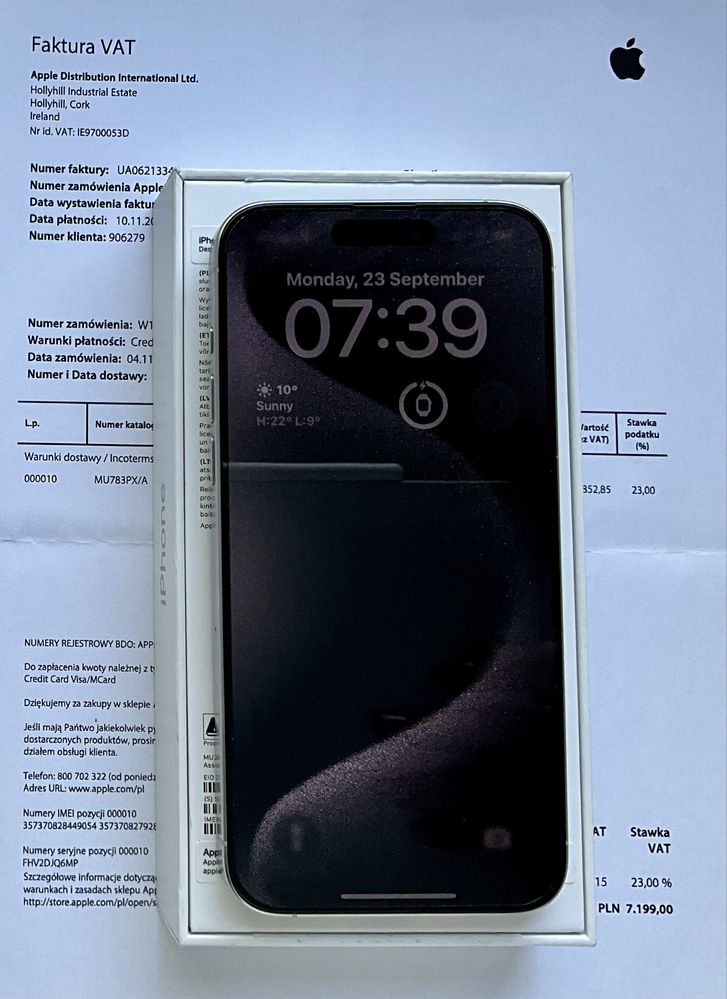 Apple iPhone 15 Pro Max 256 GB White Titanium