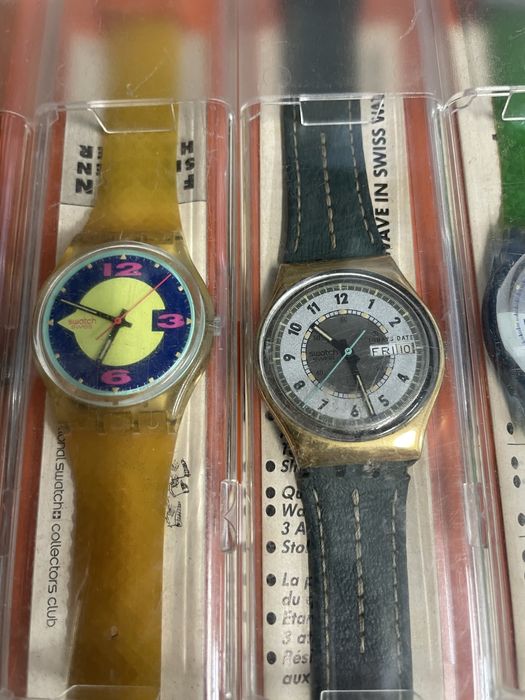 Swatch coleção nas caixas