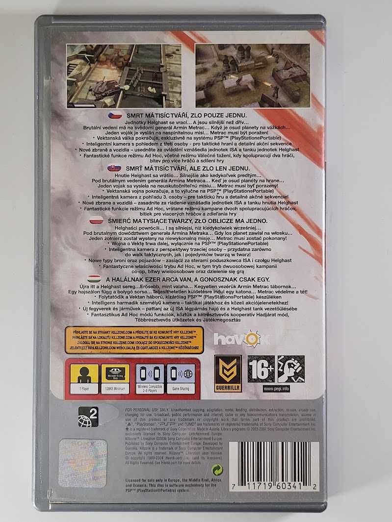 Killzone Liberation / Gra PSP / Sprzedaż gier / Perfect Blue / Mokotów